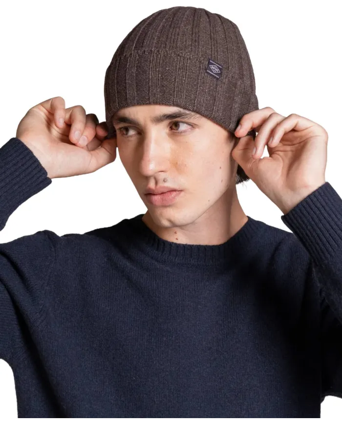 IMPURE Cappellino Uomo LAY WN8 AI 25/26 in lana a coste con risvolto 29 BROWN IMPURE Cappellino Uomo LAY WN8 AI 25/26 in lana a coste con risvolto 29 BROWN
