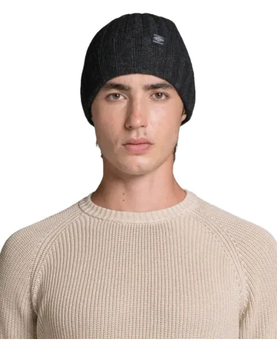 IMPURE Cappellino Uomo LAY WN8 AI 25/26 in lana a coste con risvolto 11 BLACK BOARD IMPURE Cappellino Uomo LAY WN8 AI 25/26 in lana a coste con risvolto 11 BLACK BOARD