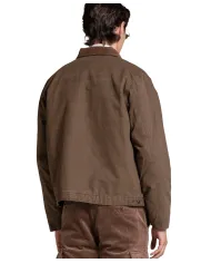 IMPURE Giacca Uomo ORION CNV AI 25/26 in canvas con colletto in velluto 29 BROWN