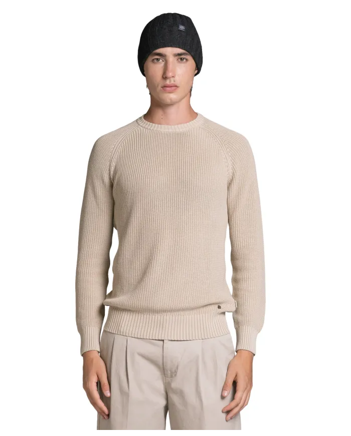 IMPURE Maglia Uomo SIMON COT AI 25/26 cotone in tinta unita 56 ECRU IMPURE Maglia Uomo SIMON COT AI 25/26 cotone in tinta unita 56 ECRU