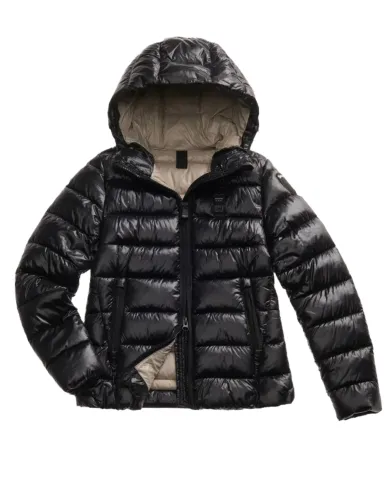 BLAUER Piumino Donna 25WBLDC02072 006648 CAROLL AI 25/26 regular trapuntato con cappuccio 999EI NERO int BEIGE BLAUER Piumino Donna 25WBLDC02072 006648 CAROLL AI 25/26 regular trapuntato con cappuccio 999EI NERO int BEIGE