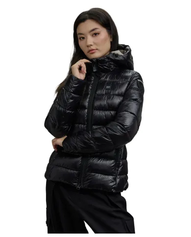BLAUER Piumino Donna 25WBLDC02072 006648 CAROLL AI 25/26 regular trapuntato con cappuccio 999EI NERO int BEIGE BLAUER Piumino Donna 25WBLDC02072 006648 CAROLL AI 25/26 regular trapuntato con cappuccio 999EI NERO int BEIGE