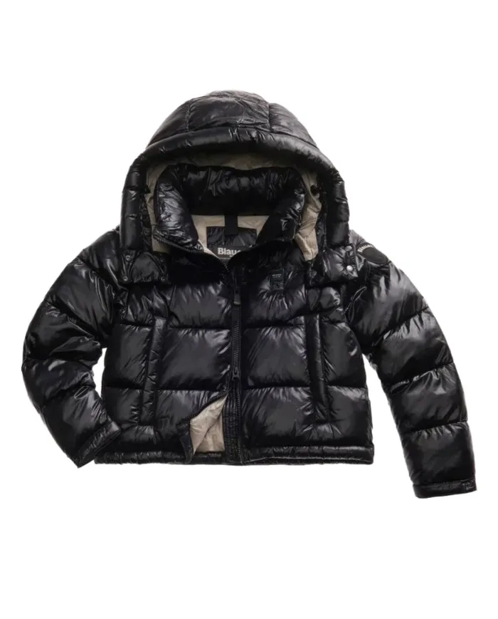 BLAUER Piumino Donna 25WBLDC02170-006648 GLORIA AI 25/26 corto con cappuccio 999EI NERO int BEIGE BLAUER Piumino Donna 25WBLDC02170-006648 GLORIA AI 25/26 corto con cappuccio 999EI NERO int BEIGE