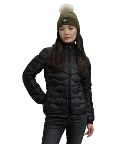 BLAUER Piumino Donna 25WBLDC03095 006047 CAMELIA AI 25/26 corto in piuma ad onde 999EI NERO int BEIGE BLAUER Piumino Donna 25WBLDC03095 006047 CAMELIA AI 25/26 corto in piuma ad onde 999EI NERO int BEIGE