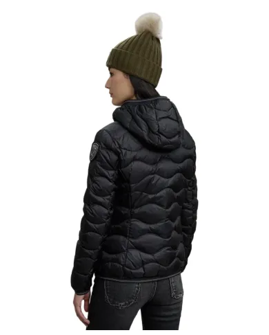 BLAUER Piumino Donna 25WBLDC03095 006047 CAMELIA AI 25/26 corto in piuma ad onde 999EI NERO int BEIGE BLAUER Piumino Donna 25WBLDC03095 006047 CAMELIA AI 25/26 corto in piuma ad onde 999EI NERO int BEIGE