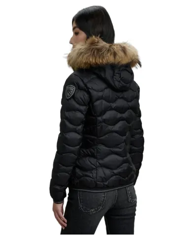 BLAUER Piumino Donna 25WBLDC03096 006047 ALDIE AI 25/26 nylon con cappuccio pelliccia 999EI NERO int BEIGE BLAUER Piumino Donna 25WBLDC03096 006047 ALDIE AI 25/26 nylon con cappuccio pelliccia 999EI NERO int BEIGE