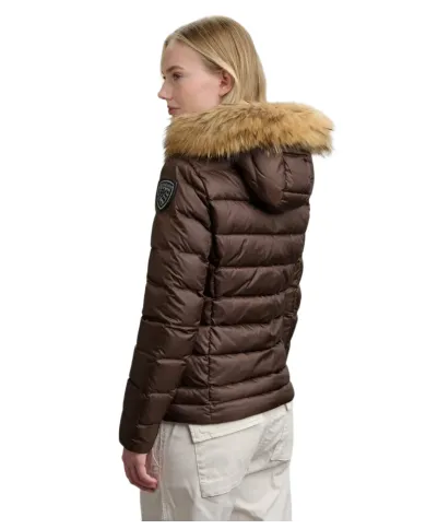 BLAUER Piumino Donna 25WBLDC03099 006047 ARCADIA AI 25/26 nylon trapuntato con cappuccio 365EI CASTAGNA int BEIGE