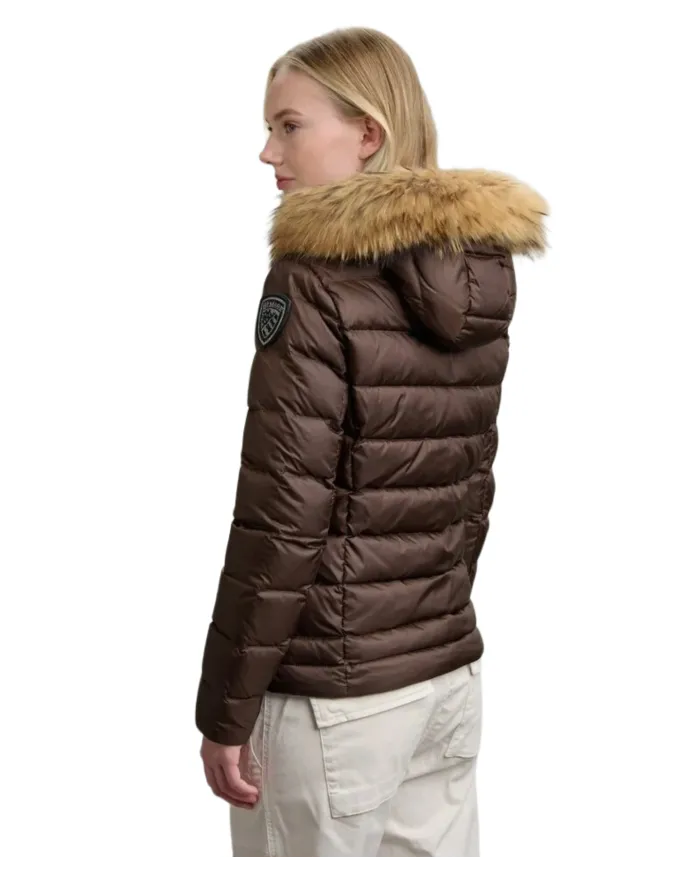 BLAUER Piumino Donna 25WBLDC03099 006047 ARCADIA AI 25/26 nylon trapuntato con cappuccio 365EI CASTAGNA int BEIGE