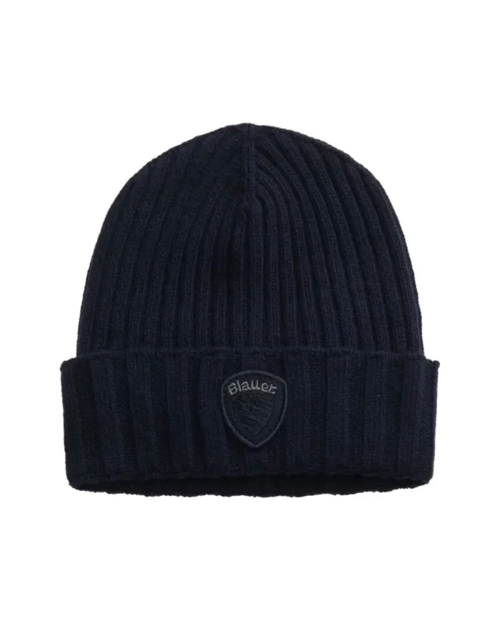 BLAUER Berretto Uomo 25WBLUA05298-006127 KENWOOD AI 25/26 a costina larga con risvolto 888 BLU BLAUER Berretto Uomo 25WBLUA05298-006127 KENWOOD AI 25/26 a costina larga con risvolto 888 BLU