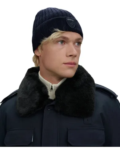 BLAUER Berretto Uomo 25WBLUA05298-006127 KENWOOD AI 25/26 a costina larga con risvolto 888 BLU BLAUER Berretto Uomo 25WBLUA05298-006127 KENWOOD AI 25/26 a costina larga con risvolto 888 BLU