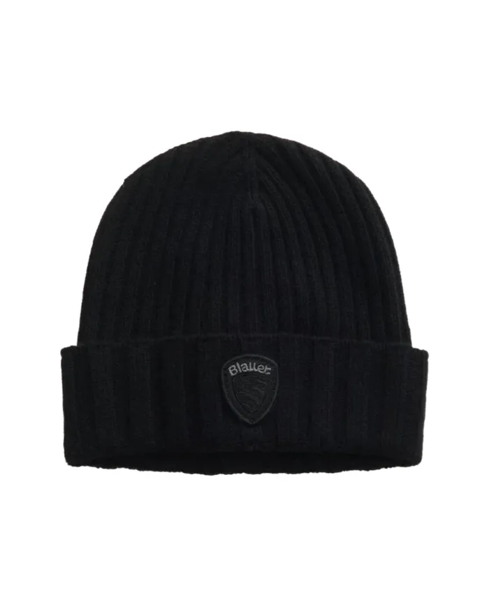 BLAUER Berretto Uomo 25WBLUA05298-006127 KENWOOD AI 25/26 a costina larga con risvolto 999 NERO BLAUER Berretto Uomo 25WBLUA05298-006127 KENWOOD AI 25/26 a costina larga con risvolto 999 NERO