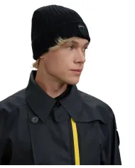 BLAUER Berretto Uomo 25WBLUA05298 006127 KENWOOD AI 25/26 a costina larga con risvolto 999 NERO