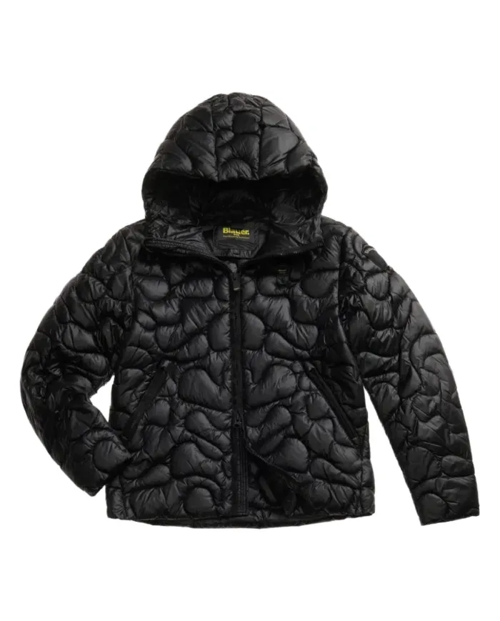 BLAUER Piumino Uomo 25WBLUC02077-006943 HAMLET AI 25/26 con cappuccio ed ondina camouflage 999 NERO BLAUER Piumino Uomo 25WBLUC02077-006943 HAMLET AI 25/26 con cappuccio ed ondina camouflage 999 NERO