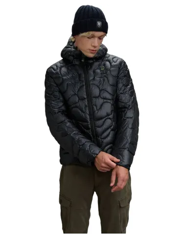 BLAUER Piumino Uomo 25WBLUC02077-006943 HAMLET AI 25/26 con cappuccio ed ondina camouflage 999 NERO BLAUER Piumino Uomo 25WBLUC02077-006943 HAMLET AI 25/26 con cappuccio ed ondina camouflage 999 NERO