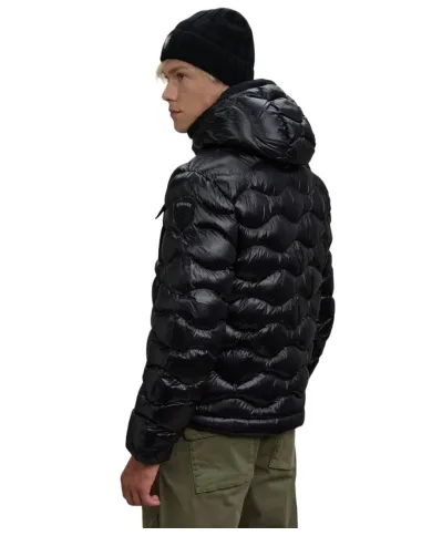 BLAUER Piumino Uomo 25WBLUC02080-005958 BRYANT AI 25/26 a ondina con cappuccio e taschino 999EI NERO int BEIGE BLAUER Piumino Uomo 25WBLUC02080-005958 BRYANT AI 25/26 a ondina con cappuccio e taschino 999EI NERO int BEIGE