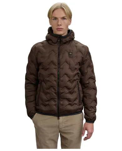 BLAUER Piumino Uomo 25WBLUC03233-007308 PIERY AI 25/26 in piuma con cuciture ad angoli e cappuccio 365TB CASTAGNA int TABACCO BLAUER Piumino Uomo 25WBLUC03233-007308 PIERY AI 25/26 in piuma con cuciture ad angoli e cappuccio 365TB CASTAGNA int TABACCO