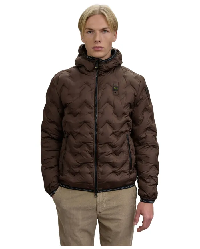 BLAUER Piumino Uomo 25WBLUC03233-007308 PIERY AI 25/26 in piuma con cuciture ad angoli e cappuccio 365TB CASTAGNA int TABACCO BLAUER Piumino Uomo 25WBLUC03233-007308 PIERY AI 25/26 in piuma con cuciture ad angoli e cappuccio 365TB CASTAGNA int TABACCO