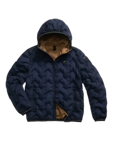 BLAUER Piumino Uomo 25WBLUC03233-007308 PIERY AI 25/26 in piuma con cuciture ad angoli e cappuccio 888TB BLU int TABACCO BLAUER Piumino Uomo 25WBLUC03233-007308 PIERY AI 25/26 in piuma con cuciture ad angoli e cappuccio 888TB BLU int TABACCO