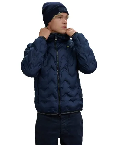 BLAUER Piumino Uomo 25WBLUC03233-007308 PIERY AI 25/26 in piuma con cuciture ad angoli e cappuccio 888TB BLU int TABACCO BLAUER Piumino Uomo 25WBLUC03233-007308 PIERY AI 25/26 in piuma con cuciture ad angoli e cappuccio 888TB BLU int TABACCO