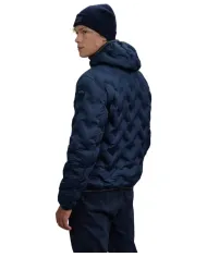 BLAUER Piumino Uomo 25WBLUC03233 007308 PIERY AI 25/26 in piuma con cuciture ad angoli e cappuccio 888TB BLU int TABACCO