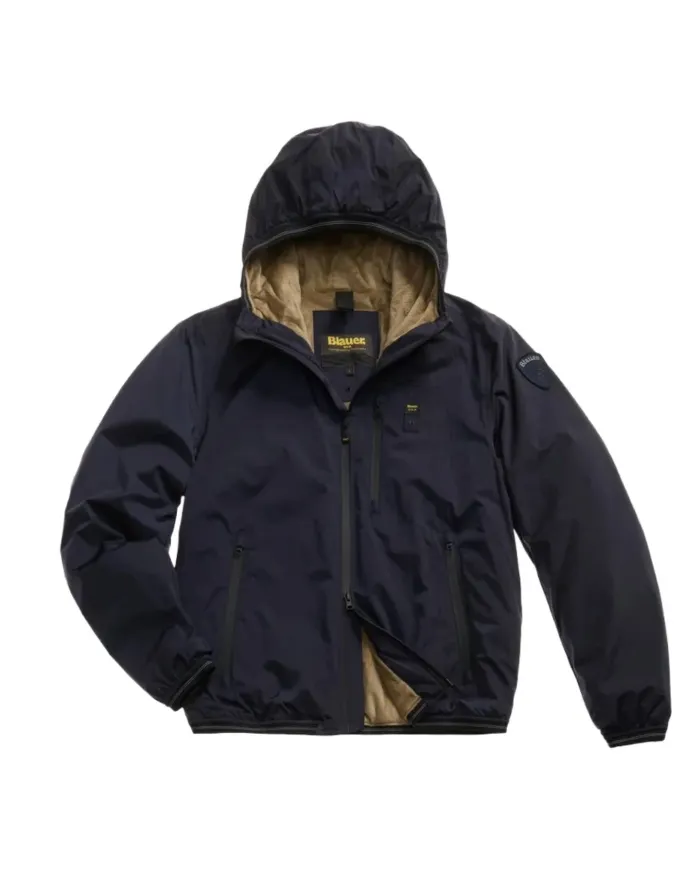 BLAUER Giubbotto Uomo 25WBLUC11083-007110 DEVON AI 25/26 con cappuccio ed eco pelliccia interna 888 BLU BLAUER Giubbotto Uomo 25WBLUC11083-007110 DEVON AI 25/26 con cappuccio ed eco pelliccia interna 888 BLU