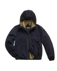 BLAUER Giubbotto Uomo 25WBLUC11083 007110 DEVON AI 25/26 con cappuccio ed eco pelliccia interna 888 BLU