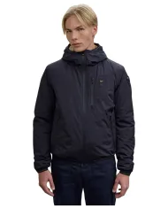 BLAUER Giubbotto Uomo 25WBLUC11083 007110 DEVON AI 25/26 con cappuccio ed eco pelliccia interna 888 BLU