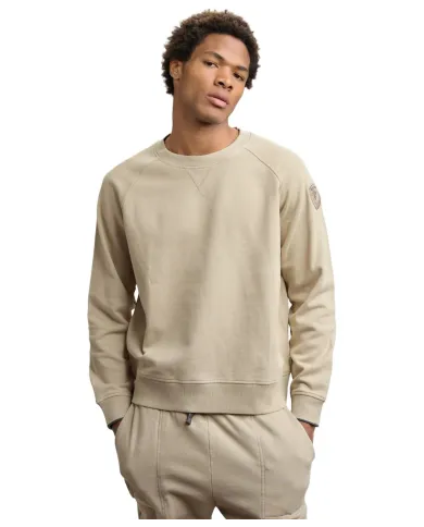 BLAUER Felpa Uomo 25WBLUF03185-006948 BIRCH AI 25/26 a girocollo con patch 301 BEIGE BLAUER Felpa Uomo 25WBLUF03185-006948 BIRCH AI 25/26 a girocollo con patch 301 BEIGE