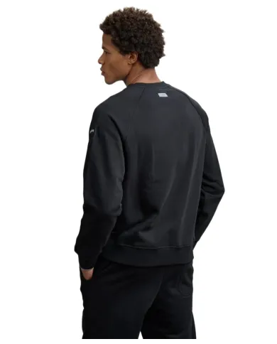 BLAUER Felpa Uomo 25WBLUF03185-006948 BIRCH AI 25/26 a girocollo con patch 999 NERO BLAUER Felpa Uomo 25WBLUF03185-006948 BIRCH AI 25/26 a girocollo con patch 999 NERO