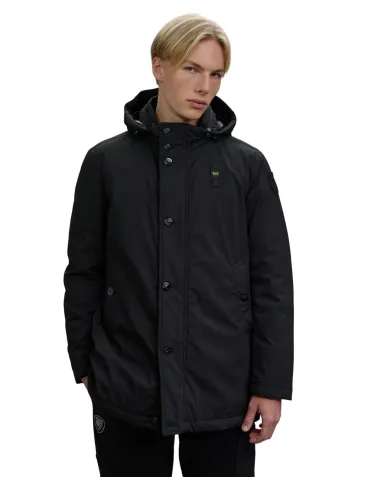 BLAUER Parka Uomo 25WBLUK03142-005480 CHESTER AI 25/26 lungo con cappuccio removibile 999 NERO BLAUER Parka Uomo 25WBLUK03142-005480 CHESTER AI 25/26 lungo con cappuccio removibile 999 NERO