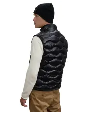BLAUER Gilet Uomo 25WBLUX02081 005958 DANNY AI 25/26 con trapuntatura ad onde 999EI NERO int BEIGE