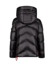 AFTER LABEL Piumino Donna HELSINKIN051 AI 25/26 con collo alto e cappuccio in nylon lucido 999 NERO