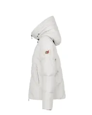 AFTER LABEL Piumino Donna HELSINKIN78641 AI 25/26 con cappuccio in piuma e nylon opaco stretch 010 BIANCO