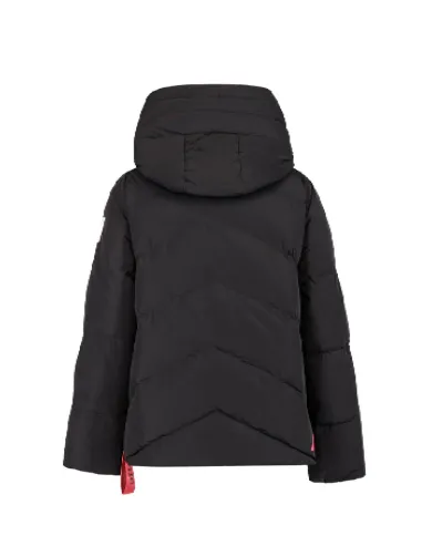 AFTER LABEL Piumino Donna HELSINKIN78641 AI 25/26 con cappuccio in piuma e nylon opaco stretch 999 NERO AFTER LABEL Piumino Donna HELSINKIN78641 AI 25/26 con cappuccio in piuma e nylon opaco stretch 999 NERO
