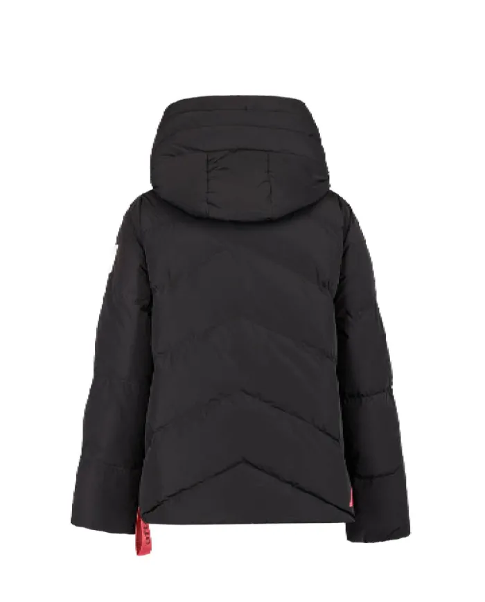 AFTER LABEL Piumino Donna HELSINKIN78641 AI 25/26 con cappuccio in piuma e nylon opaco stretch 999 NERO AFTER LABEL Piumino Donna HELSINKIN78641 AI 25/26 con cappuccio in piuma e nylon opaco stretch 999 NERO
