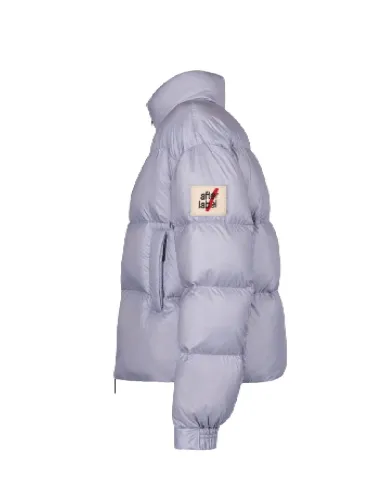 AFTER LABEL Piumino Donna TURKUN051 AI 25/26 a collo alto in piuma d'oca e nylon lucido 710 CELESTE AFTER LABEL Piumino Donna TURKUN051 AI 25/26 a collo alto in piuma d'oca e nylon lucido 710 CELESTE