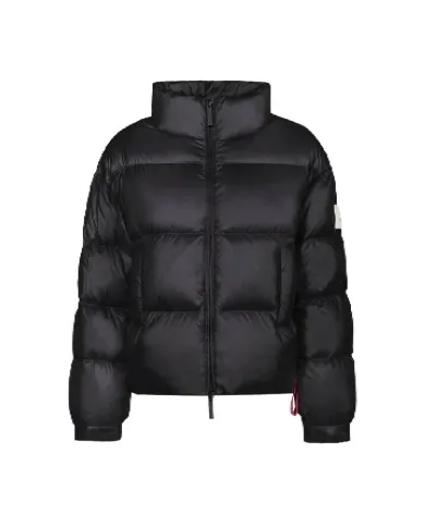 AFTER LABEL Piumino Donna TURKUN051 AI 25/26 a collo alto in piuma d'oca e nylon lucido 999 NERO AFTER LABEL Piumino Donna TURKUN051 AI 25/26 a collo alto in piuma d'oca e nylon lucido 999 NERO