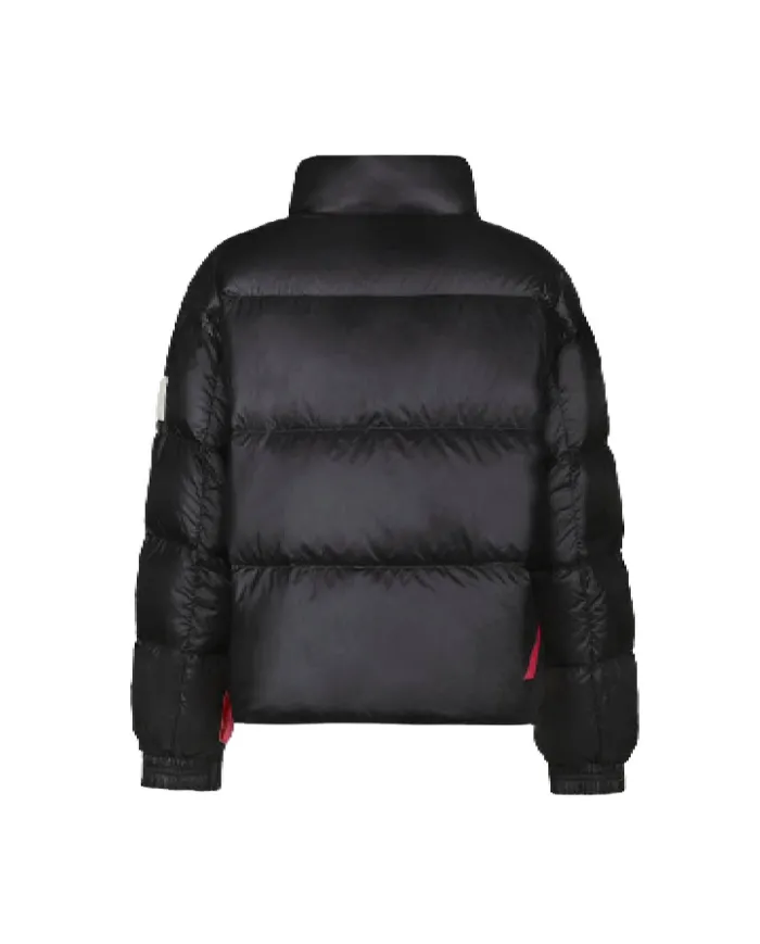 AFTER LABEL Piumino Donna TURKUN051 AI 25/26 a collo alto in piuma d'oca e nylon lucido 999 NERO AFTER LABEL Piumino Donna TURKUN051 AI 25/26 a collo alto in piuma d'oca e nylon lucido 999 NERO