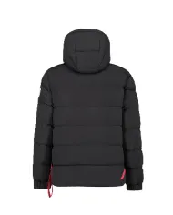 AFTER LABEL Piumino Uomo VERBIERN78641 AI 25/26 con cappuccio in piuma d'oca e nylon strech opaco 999 NERO
