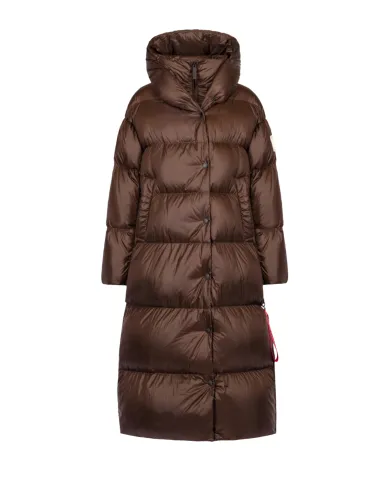 AFTER LABEL Piumino Donna MONTREUXN051 AI 25/26 lungo trapuntato con cappuccio 290 CACAO AFTER LABEL Piumino Donna MONTREUXN051 AI 25/26 lungo trapuntato con cappuccio 290 CACAO