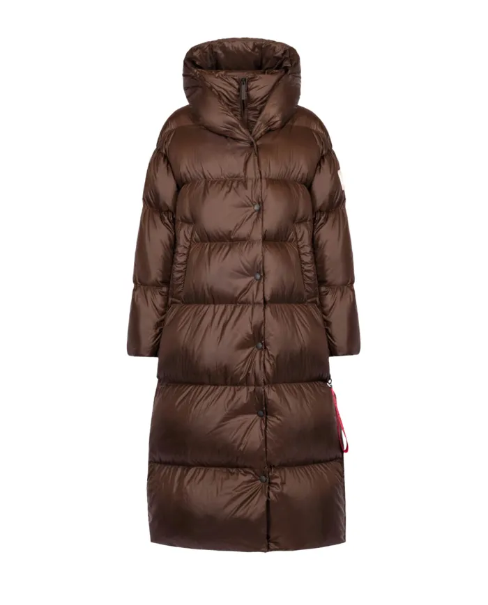 AFTER LABEL Piumino Donna MONTREUXN051 AI 25/26 lungo trapuntato con cappuccio 290 CACAO AFTER LABEL Piumino Donna MONTREUXN051 AI 25/26 lungo trapuntato con cappuccio 290 CACAO