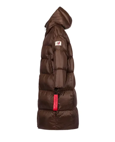 AFTER LABEL Piumino Donna MONTREUXN051 AI 25/26 lungo trapuntato con cappuccio 290 CACAO AFTER LABEL Piumino Donna MONTREUXN051 AI 25/26 lungo trapuntato con cappuccio 290 CACAO
