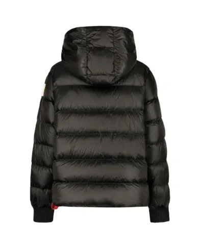 AFTER LABEL Piumino Donna BLAINEN5185 AI 25/26 lucido con cappuccio in piuma e nylon 999 BLACK AFTER LABEL Piumino Donna BLAINEN5185 AI 25/26 lucido con cappuccio in piuma e nylon 999 BLACK