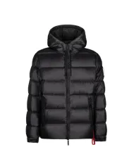 AFTER LABEL Piumino Uomo VERBIERN051 AI 25/26 regular trapuntato con cappuccio regolabile 999 BLACK