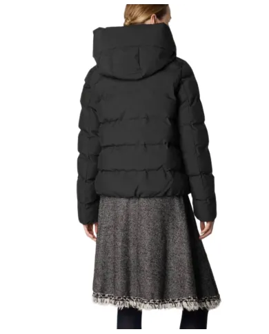 SAVE THE DUCK Parka Donna P32533W LEAF21 ARENA AI 25/26 corto con cappuccio 10000 BLACK SAVE THE DUCK Parka Donna P32533W LEAF21 ARENA AI 25/26 corto con cappuccio 10000 BLACK