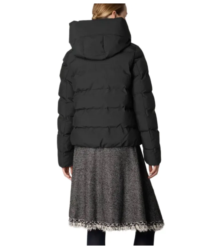 SAVE THE DUCK Parka Donna P32533W LEAF21 ARENA AI 25/26 corto con cappuccio 10000 BLACK SAVE THE DUCK Parka Donna P32533W LEAF21 ARENA AI 25/26 corto con cappuccio 10000 BLACK