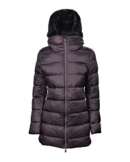 SAVE THE DUCK Piumino Donna D0280W JADE21 MATILDA AI 25/26 nylon regular con cappuccio pelliccia 40009 BROWN BLACK SAVE THE DUCK Piumino Donna D0280W JADE21 MATILDA AI 25/26 nylon regular con cappuccio pelliccia 40009 BROWN BLACK