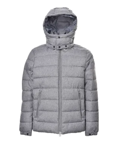 SAVE THE DUCK Piumino Uomo D31653M FLAN21 CONSTANTIN AI 25/26 comfort cappuccio con chiusura 10042 mid grey melange SAVE THE DUCK Piumino Uomo D31653M FLAN21 CONSTANTIN AI 25/26 comfort cappuccio con chiusura 10042 mid grey melange