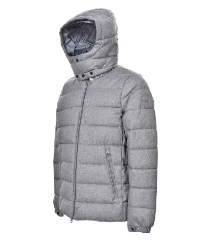 SAVE THE DUCK Piumino Uomo D31653M FLAN21 CONSTANTIN AI 25/26 comfort cappuccio con chiusura 10042 mid grey melange SAVE THE DUCK Piumino Uomo D31653M FLAN21 CONSTANTIN AI 25/26 comfort cappuccio con chiusura 10042 mid grey melange