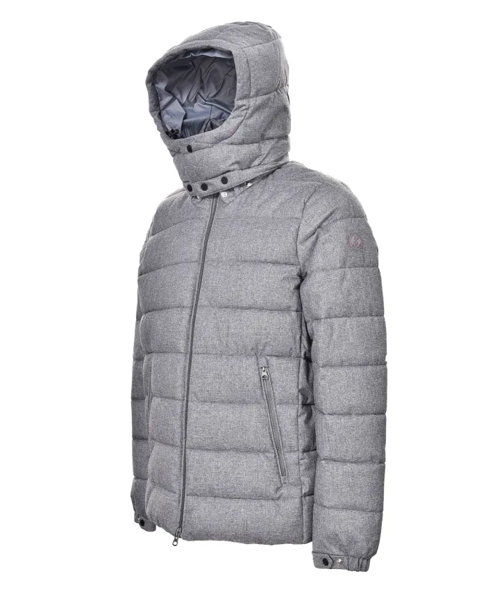 SAVE THE DUCK Piumino Uomo D31653M FLAN21 CONSTANTIN AI 25/26 comfort cappuccio con chiusura 10042 mid grey melange